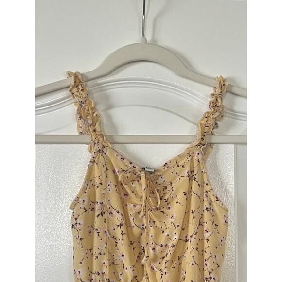 Girls AUW Summer Dress Yellow Floral Size 7 - Picture 6 of 6